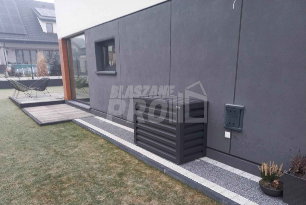 Osłona klimatyzatora - pompy ciepła 90x40x80 cm antracyt GP300 Busko-Zdrój - zdjęcie 3