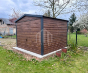 Garaż blaszany 3x3m - brama uchylna - ciemny orzech SO111 Toruń - zdjęcie 4