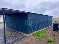 Garaż blaszany 8x5m + wiata 2m - 2x brama - okno - drzwi SO137 Jastrzębie-Zdrój - zdjęcie 3