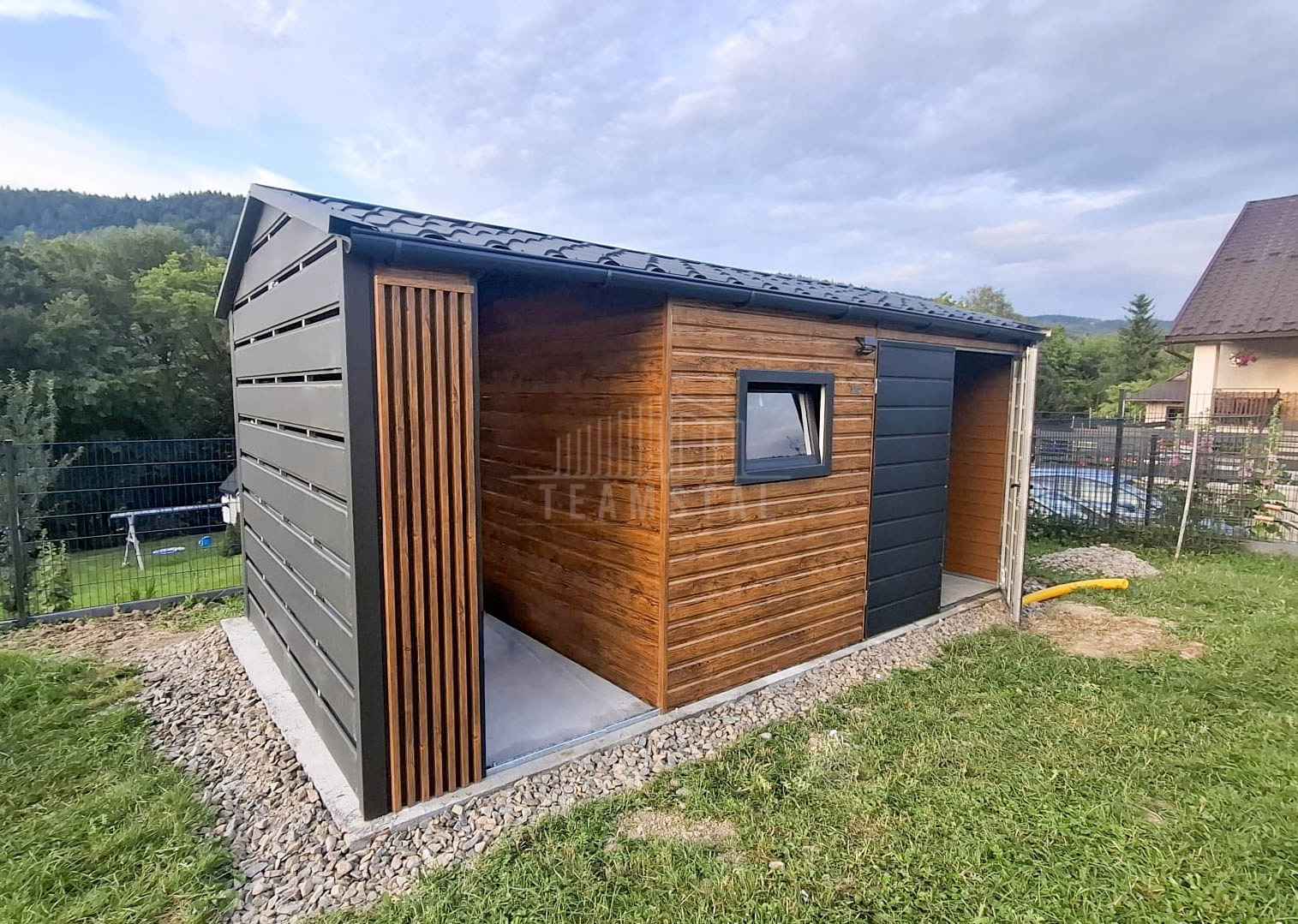 Schowek domek 4x2,5m wiata 2m brama dekor rynna blachodach TS1184 Gryfice - zdjęcie 3