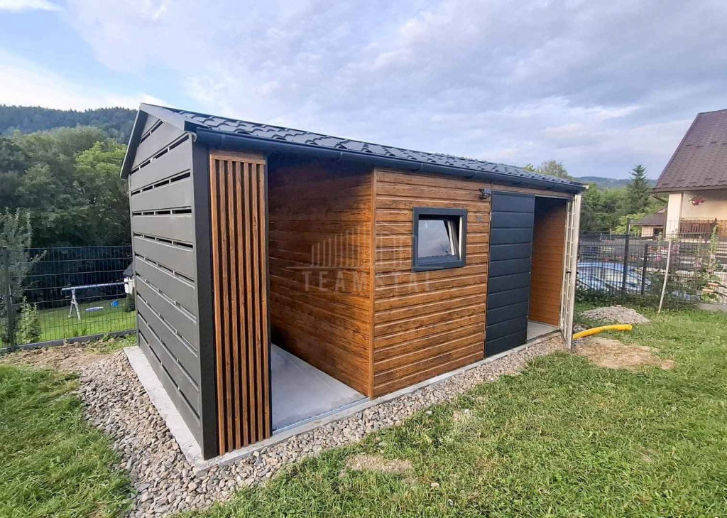 Schowek domek 4x2,5m wiata 2m brama dekor rynna blachodach TS1184 Gryfice - zdjęcie 3
