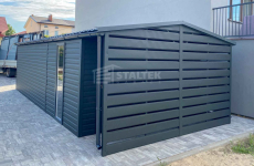 Garaż blaszany 4x6m wiata 1m brama drzwi okno rynna blachodach ST197 Przasnysz - zdjęcie 4