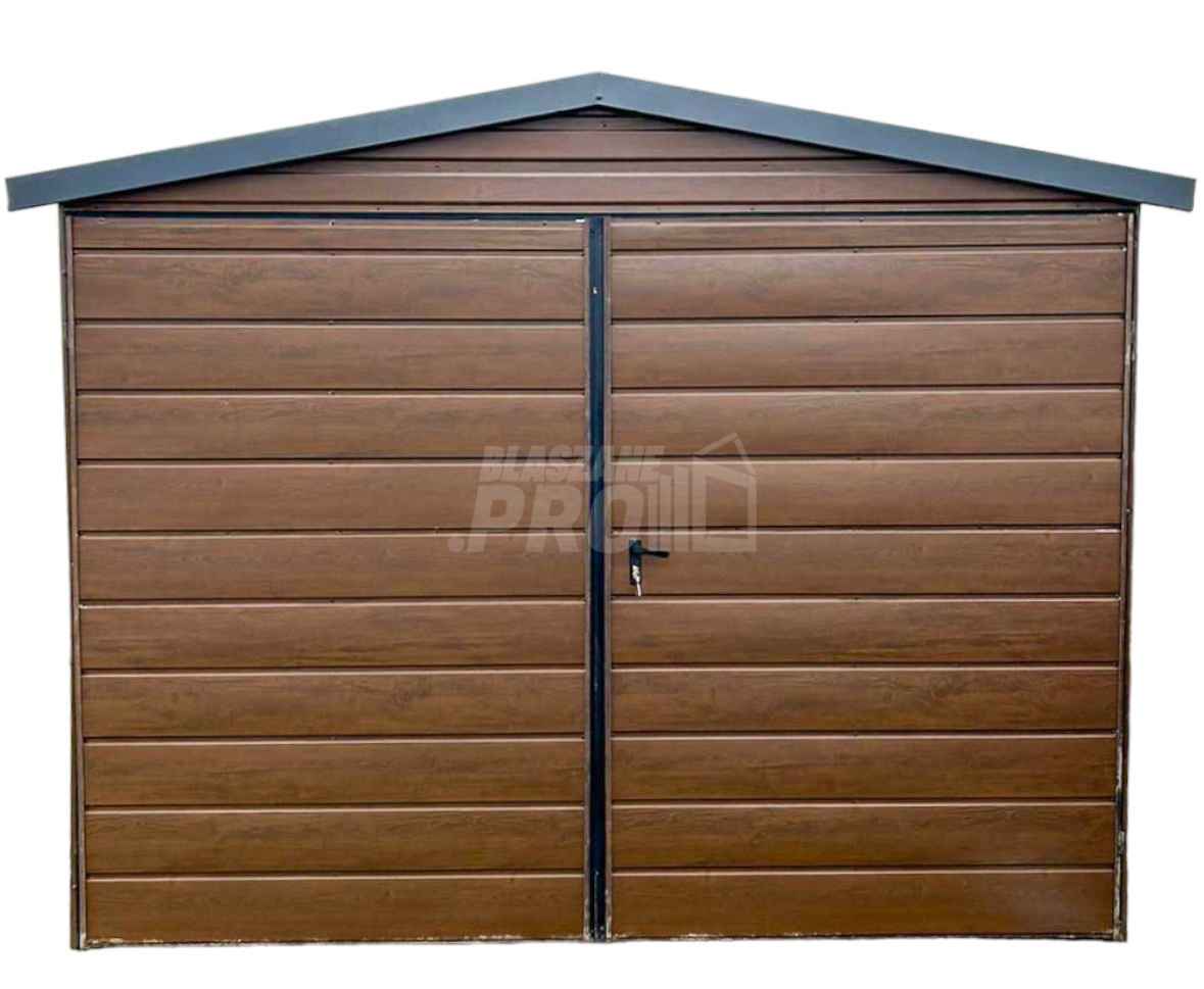 Garaż Blaszany 3x6 okno - drewnopodobny - dach dwuspadowy GP250 Międzyrzecz - zdjęcie 1