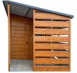 Schowek - domek ogrodowy 2,5x4m + wiata 1,5 m drzwi rynny dach TS1154