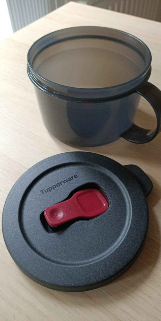 NOWY Tupperware  Cristallo czarny kubek / pojemnik  do mikrofali Śródmieście - zdjęcie 2