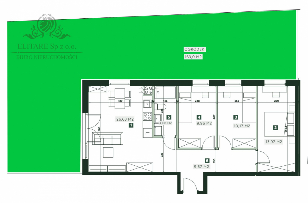 Mieszkanie 4pok. o pow 74,99m2 z ogrodem 163m2/ Żerniki Strachowicka Wrocław - zdjęcie 6