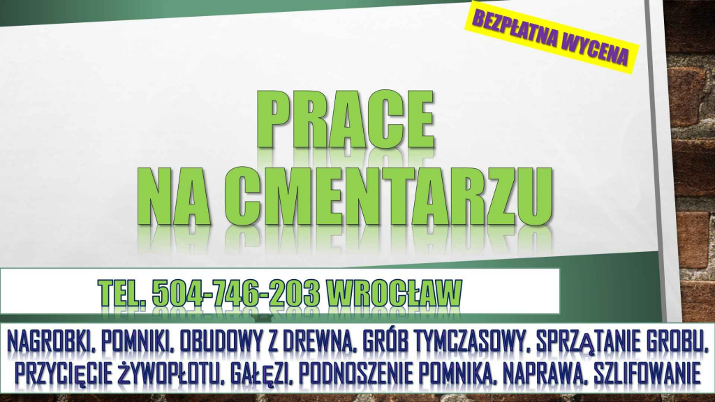 Cennik , cmentarz osobowice, grabiszyński, Kiełczowska, Kiełczów. Psie Pole - zdjęcie 4
