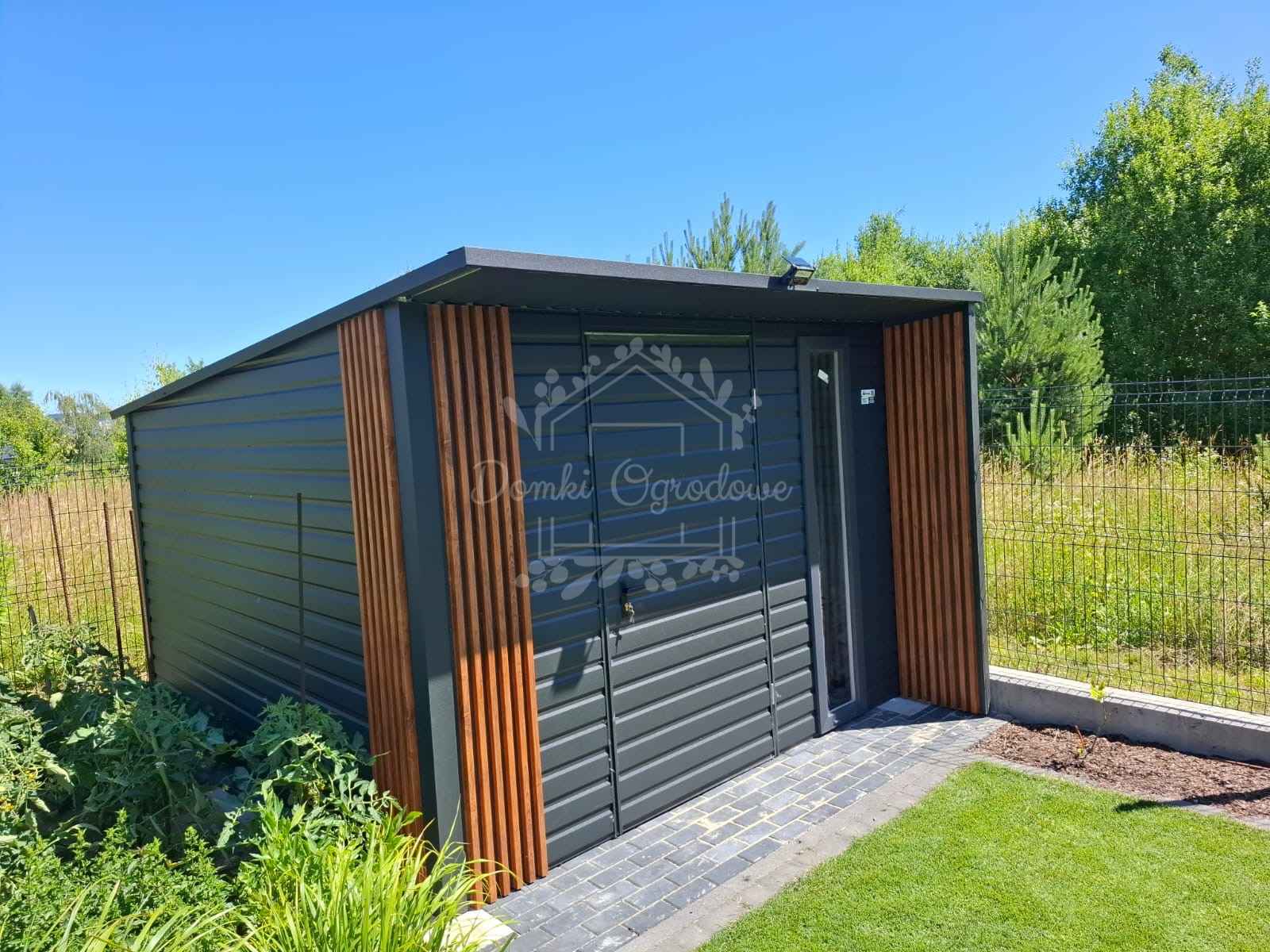 Schowek - domek ogrodowy 3x3 dekor z lameli - dach spad w tył ID1022 Elbląg - zdjęcie 5