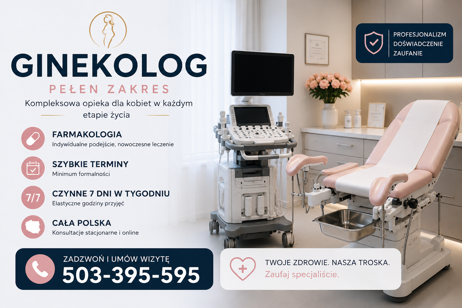 GINEKOLOG – KOMPLEKSOWE USŁUGI | DYSKRECJA | SZYBKIE TERMINY | 24h Śródmieście - zdjęcie 1