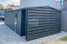 Garaż blaszany 4x6m wiata 1m brama drzwi okno  rynna blachodach GP652 Piła - zdjęcie 5