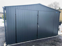 Garaż blaszany 4x5 Brama + okno Antracyt  Dach dwuspadowy GP145 Busko-Zdrój - zdjęcie 7