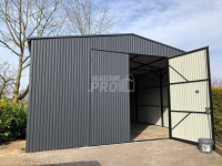 Hala Garaż blaszany 6x7 Brama dwuskrzydłowa antracyt dwuspad GP194 Włocławek - zdjęcie 5