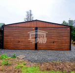 Garaż blaszany 6x7  uchylna drewnopodobny Dach dwuspadowy GP150 Słupsko - zdjęcie 3