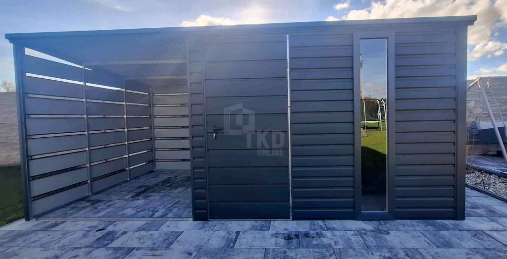 Schowek - domek ogrodowy 3x3m - wiata 3m - drzwi - okno TKD433 Sieradz - zdjęcie 2