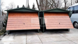 Garaż Blaszany 3x6 Brama zielony drewnopodobny dach dwuspadowy BL134 Białogard - zdjęcie 5