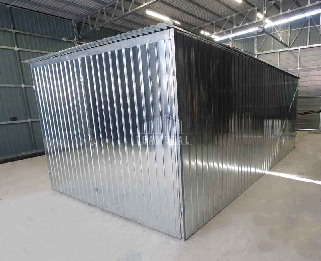 Garaż blaszany 3x5m - brama dwuskrzydłowa - ocynk - dach TS1096 Piła - zdjęcie 6