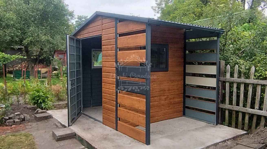 Domek Ogrodowy   2x2  wiata 1x2 2x okno  drewnopodobny  Dwuspad ID717 Zamość - zdjęcie 3