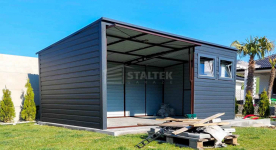 Garaż Blaszany 5,2X3 - Brama Uchylna - Drzwi - 2x okno  ST217 Kwidzyn - zdjęcie 4