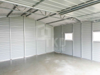 Garaż Blaszany 6x6  Brama uchylna drewnopodobny dach dwuspadowy TKD201 Grunwald - zdjęcie 7