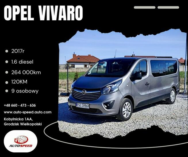 Opel Vivaro 1.6BiTurbo 9osób "Raty" Grodzisk Wielkopolski - zdjęcie 1