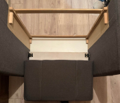 Fotel z funkcją łóżka rozkładanego z pojemnikiem na pościel Busko-Zdrój - zdjęcie 3