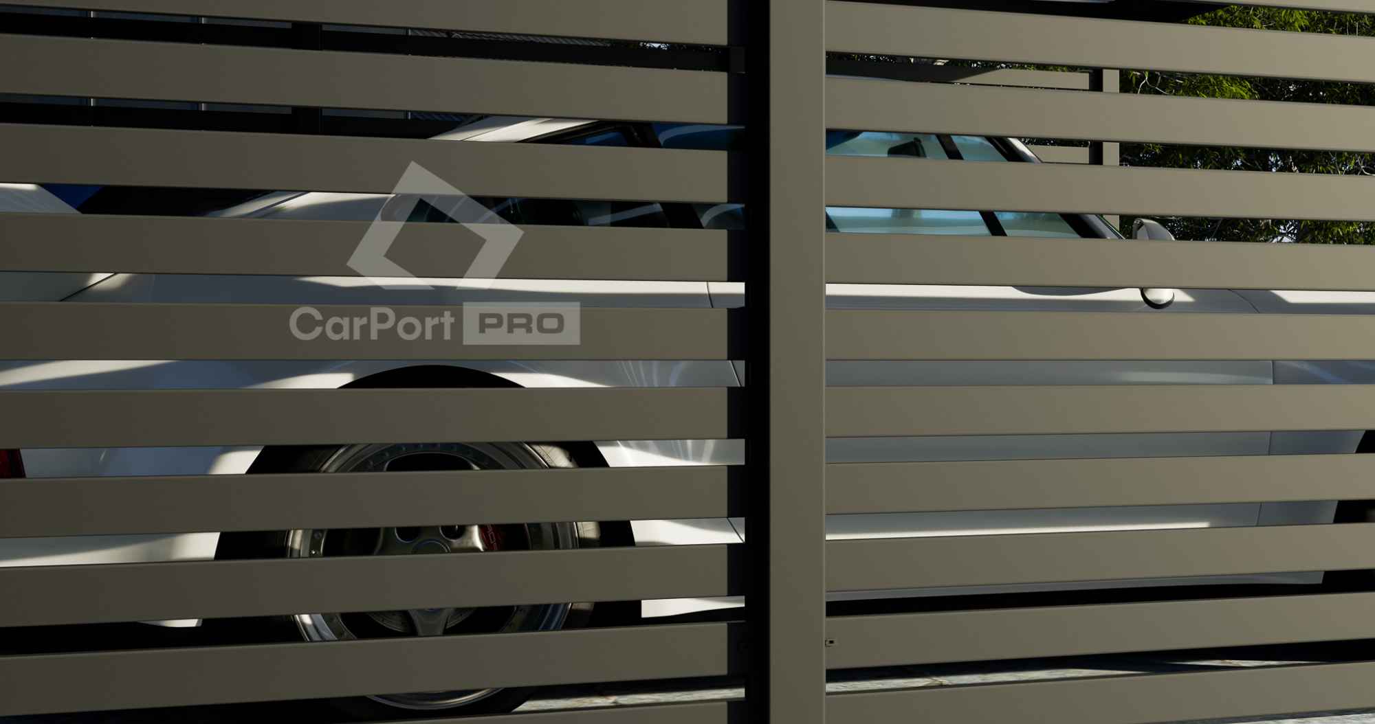 CarPort PREMIUM - wiata samochodowa 6x5,7 - antracyt - zabudowa  CP110 Iława - zdjęcie 5