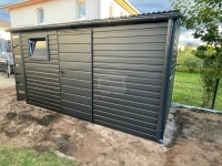 Schowek domek ogrodowy 4x2m wiata 0,5 m drzwi okno rynna dach  GP697 Zamość - zdjęcie 3