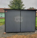 Garaż blaszany 3x4 - Brama - jasny szary - Dach spad w tył GP575 Międzyrzecz - zdjęcie 2