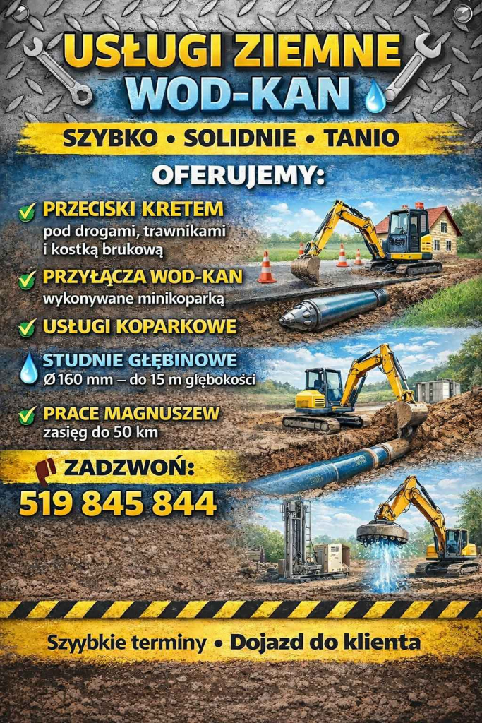 Usługi minikoparką i wiercenie studni głębinowych Magnuszew - zdjęcie 1