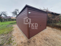 Garaż Blaszany 3x5 - Brama - Brązowy - dach spad w tył TKD108 Kalisz - zdjęcie 6