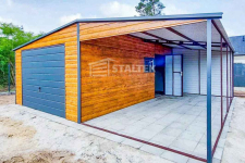 Garaż Blaszany 4x6m + Wiata 4x6m Brama Okno Drzwi dach ST136 Drawsko Pomorskie - zdjęcie 4