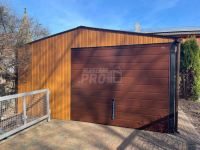 Garaż blaszany 5,5x6 2x Brama uchylna + drzwi + 2x okno - rynny GP278 Dobre Miasto - zdjęcie 2