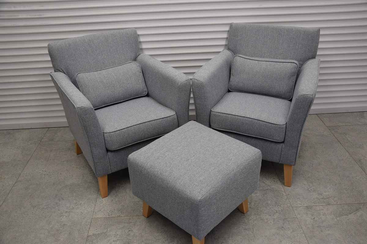 fotele i pufa - komplet jak nowy Olsztyn - zdjęcie 1