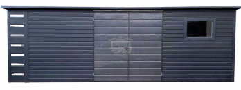 Schowek domek ogrodowy 6x2,5m + wiata 0,5m Brama okno dach GP518