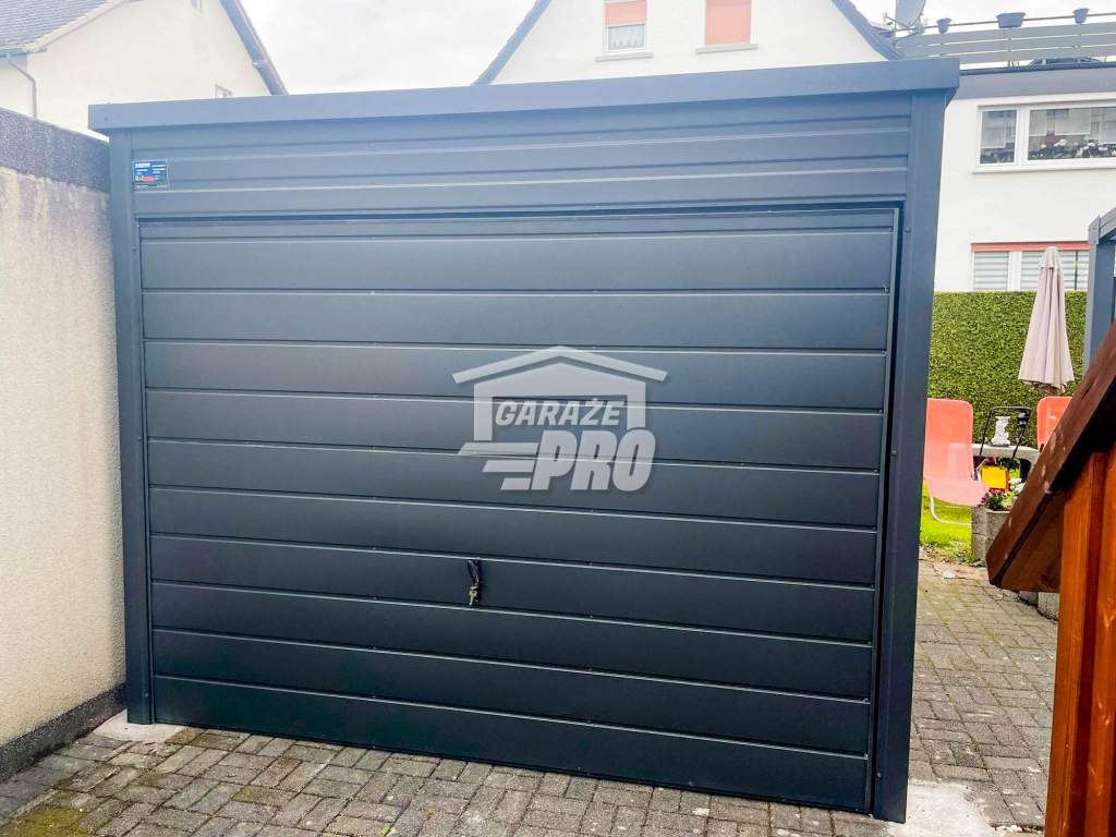 Garaż blaszany 3x4m  Brama uchylna  Dach spad w tył GP100 Iława - zdjęcie 3