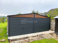 Garaż blaszany 6x5,8 2x brama uchylna drzwi okno  dach  ST247 Gniezno - zdjęcie 5
