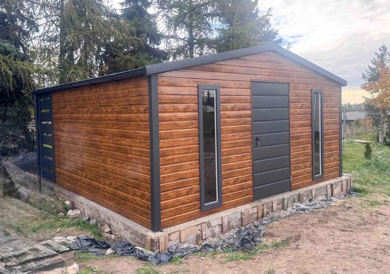 Schowek - domek ogrodowy 4x3m - drzwi - 2 x okno  dach rynny SO181 Łomża - zdjęcie 4