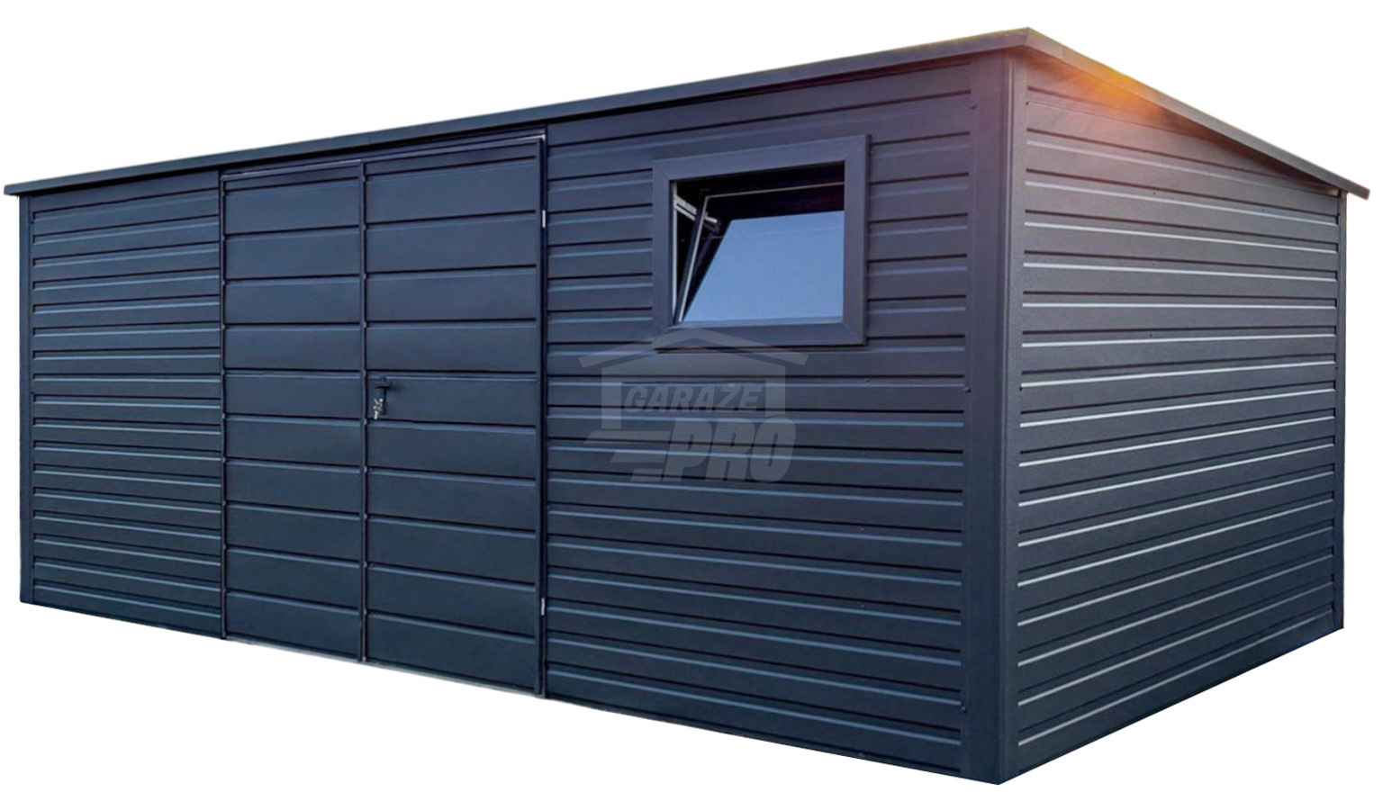 Schowek - domek ogrodowy 4,5x3 m - brama dwuskrzydłowa okno dach GP732 Dobre Miasto - zdjęcie 1