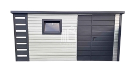Domek ogrodowy 3,5x3 m + wiata 0,5x3 m brama okno dach ID1292
