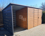 Schowek domek ogrodowy 3,5x2m + wiata 1,5m Brama dach TKD253 Turek - zdjęcie 3