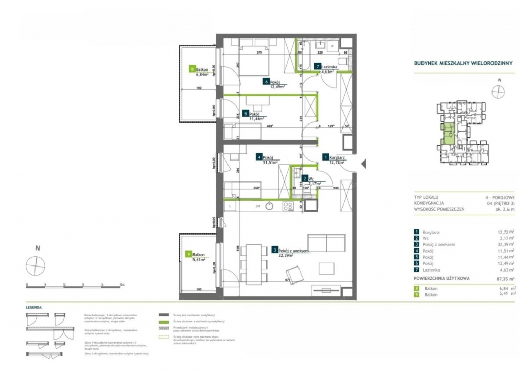Sprzedam duże czteropokojowe mieszkanie. 0% prow. Wilda - zdjęcie 6