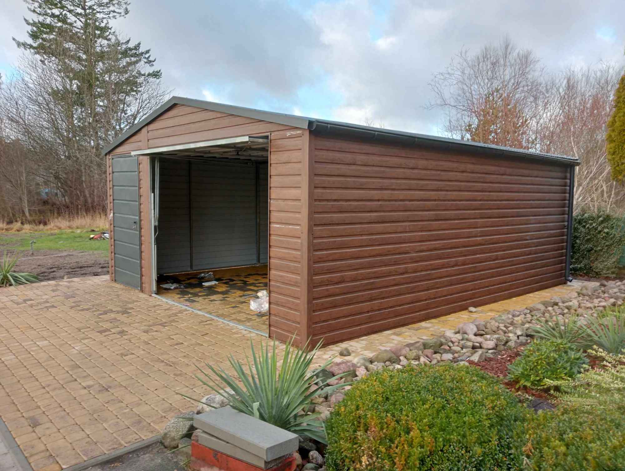 Garaż Blaszany 4,5x6 m Drewnopodobny Profil Ocynkowany MONTAŻ Katowice - zdjęcie 5