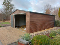 Garaż Blaszany 4,5x6 m Drewnopodobny Profil Ocynkowany MONTAŻ Katowice - zdjęcie 5