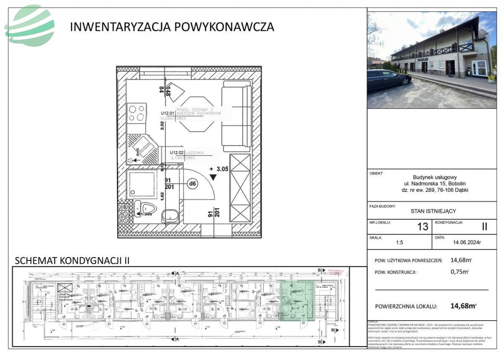 Na sprzedaż apartament 15m2 w Bobolinie Bobolin - zdjęcie 12