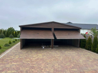 Garaż Blaszany dwustanowiskowy dwuspadowy 6x6 Ciemny Orzech PREMIUM Radom - zdjęcie 5