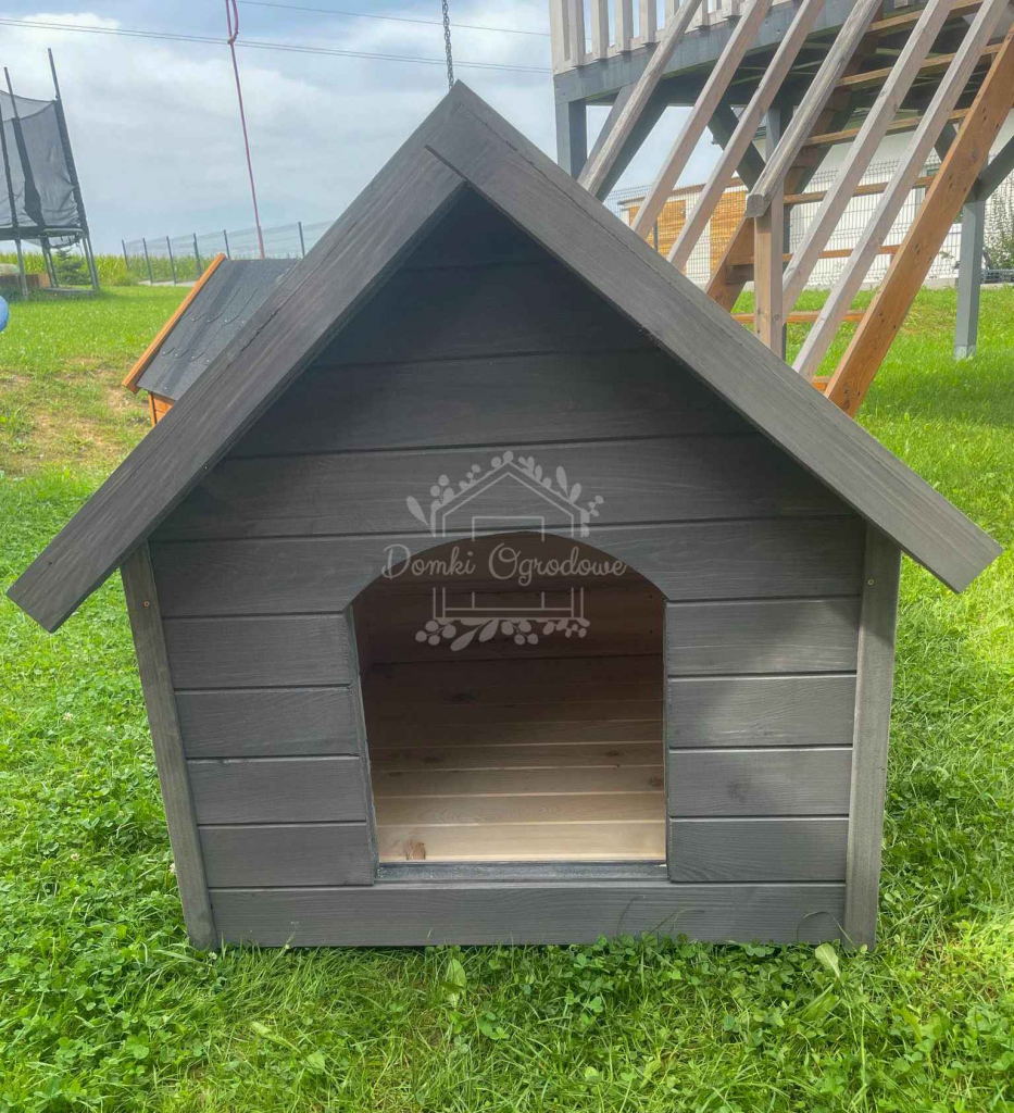 Buda dla psa Rozmiar "L" - Grafit - Dach dwuspadowy ID829 Zielona Góra - zdjęcie 2