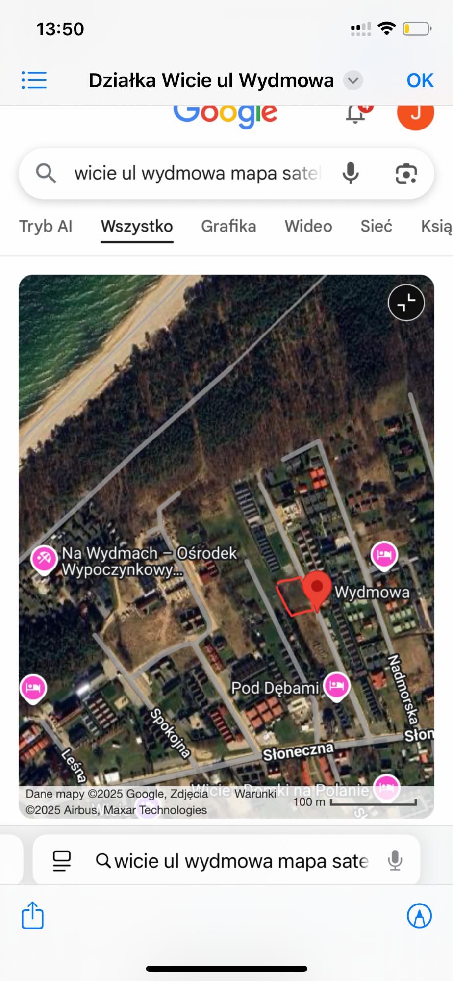 Atrakcyjna działka budowlana nad morzem, 200 m od plaży Wicie - zdjęcie 1