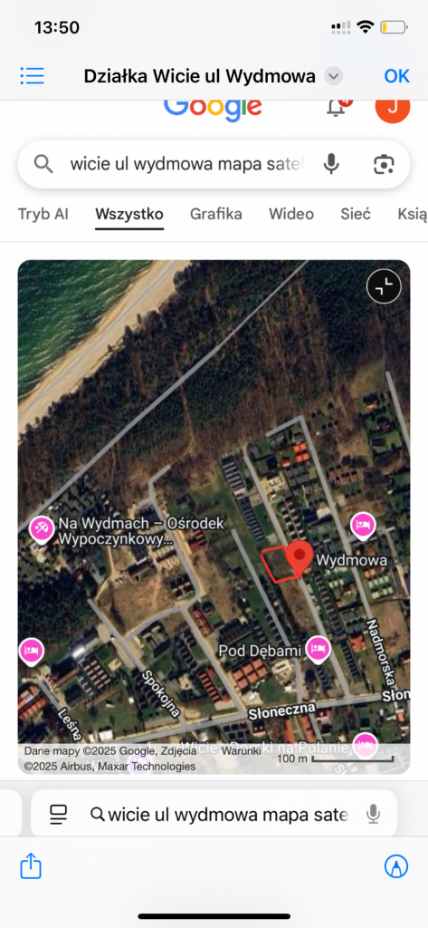 Atrakcyjna działka budowlana nad morzem, 200 m od plaży Wicie - zdjęcie 1