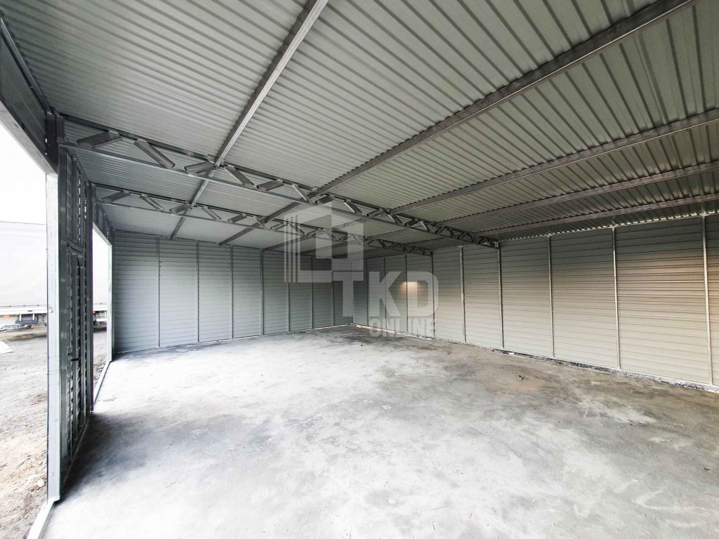 Garaż Blaszany 9,5x6  2x otwór pod bramę  drzwi Biały TKD103 Bydgoszcz - zdjęcie 6