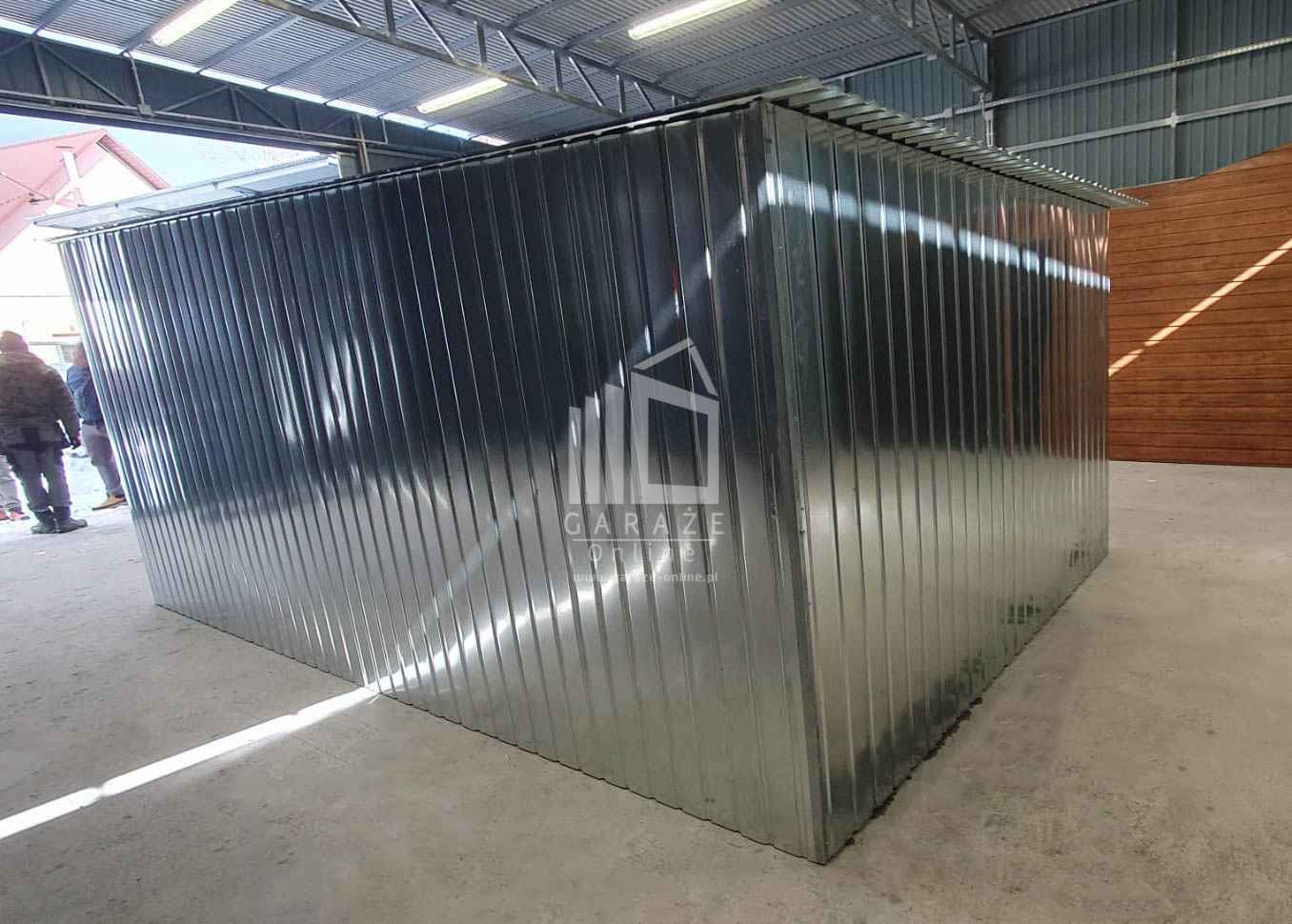 Garaż blaszany 3x5m - brama dwuskrzydłowa - ocynk - dach ID1089 Hajnówka - zdjęcie 7
